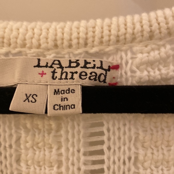 Label and Thread oversized cotton knit sweater. Size XS. Worn once. - Picture 2 of 9